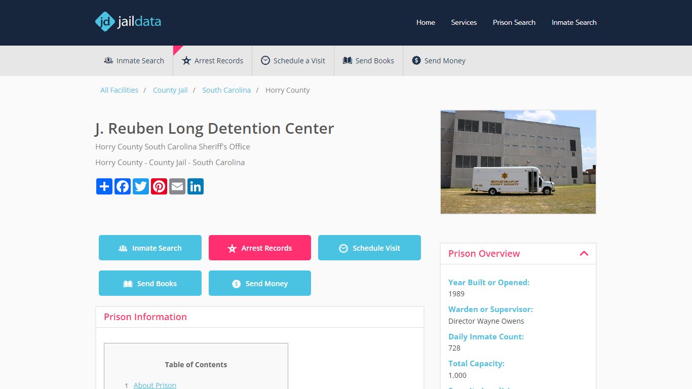 J. Reuben Long Detention Center Inmate Search and Prisoner Info ...