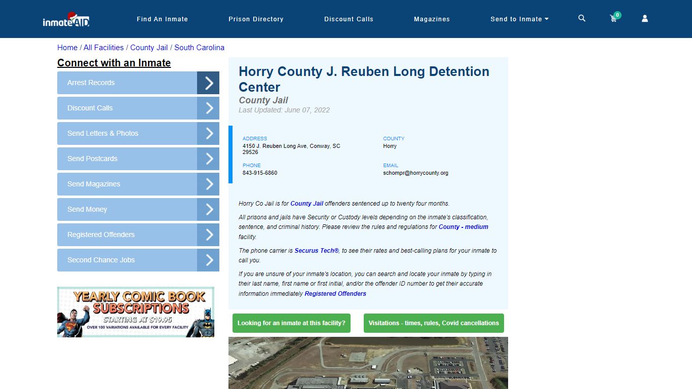 Horry County J. Reuben Long Detention Center - Inmate Locator - Conway, SC